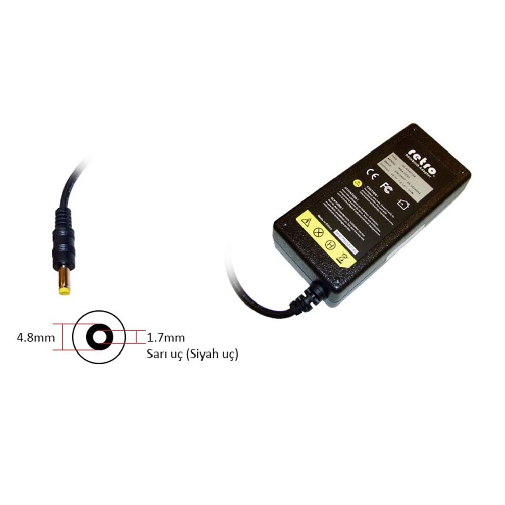 ADAPTOR DCA-E070 19V 1.58A 4.8mm x 1.7mm 30w