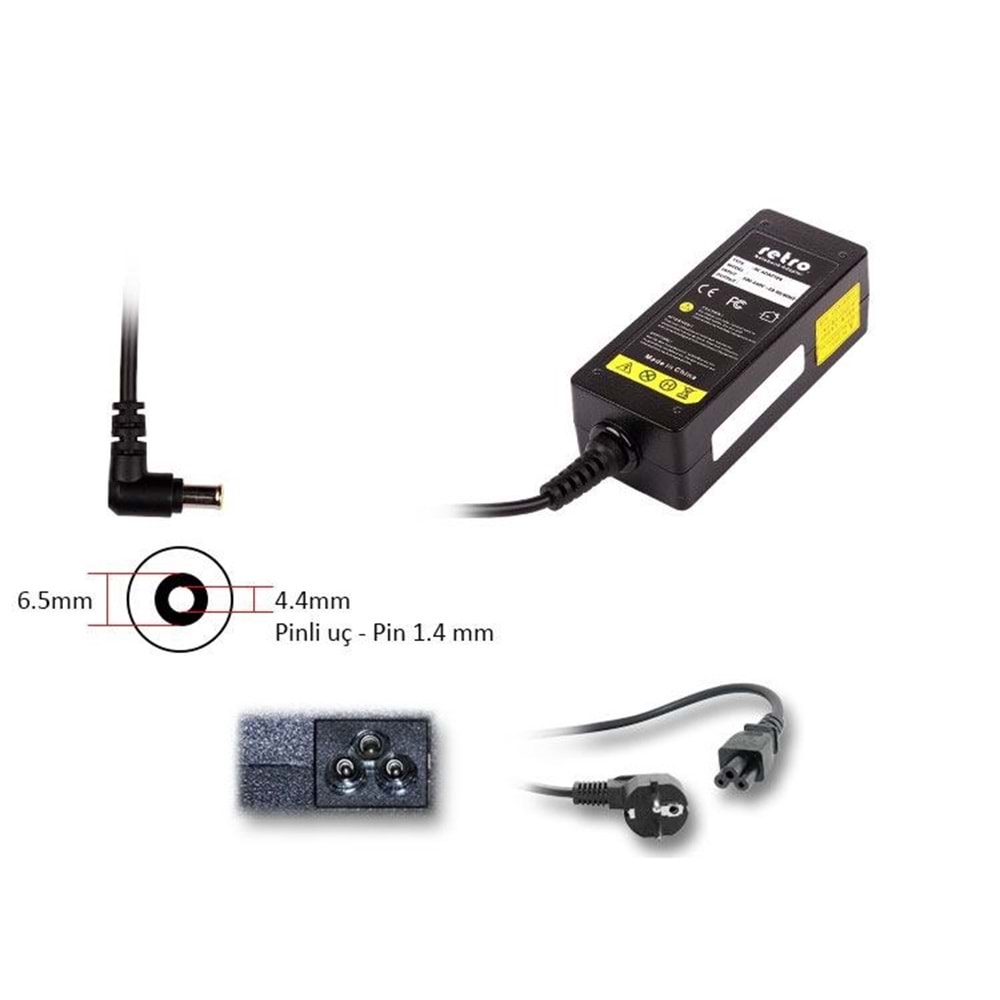 ADAPTOR DCA-S032 19.5V 4.74A 6.5mm x 4.4mm 90w