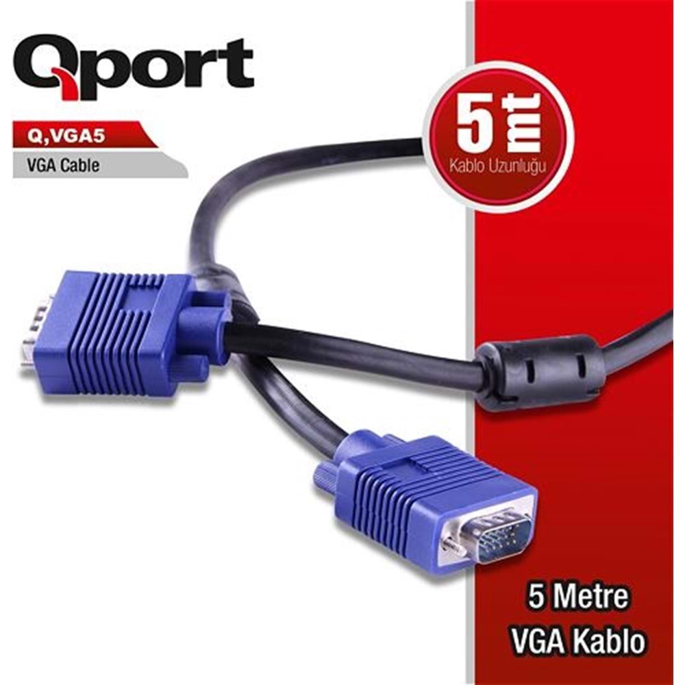 Kablo Qport Q-Vga5 5Mt Vga