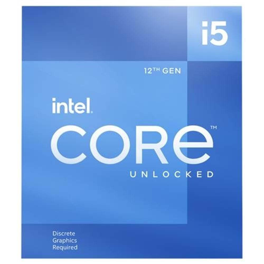 İŞLEMCİ INTEL I5-12400F 2.5 GHZ 4.4 GHZ 18MB LGA1700P - FANSIZ