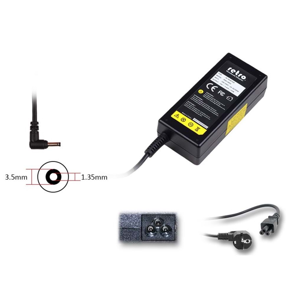 ADAPTOR DCA-AC003 12V 2A 3.5mm x 1.35mm 24w