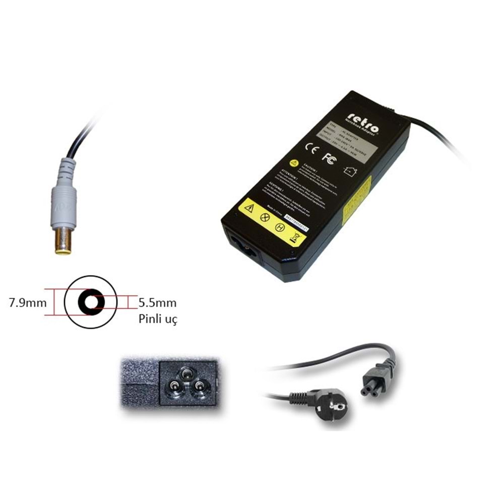 ADAPTOR DCA-I036 20V 3.25A 7.9mm x 5.5mm 65w