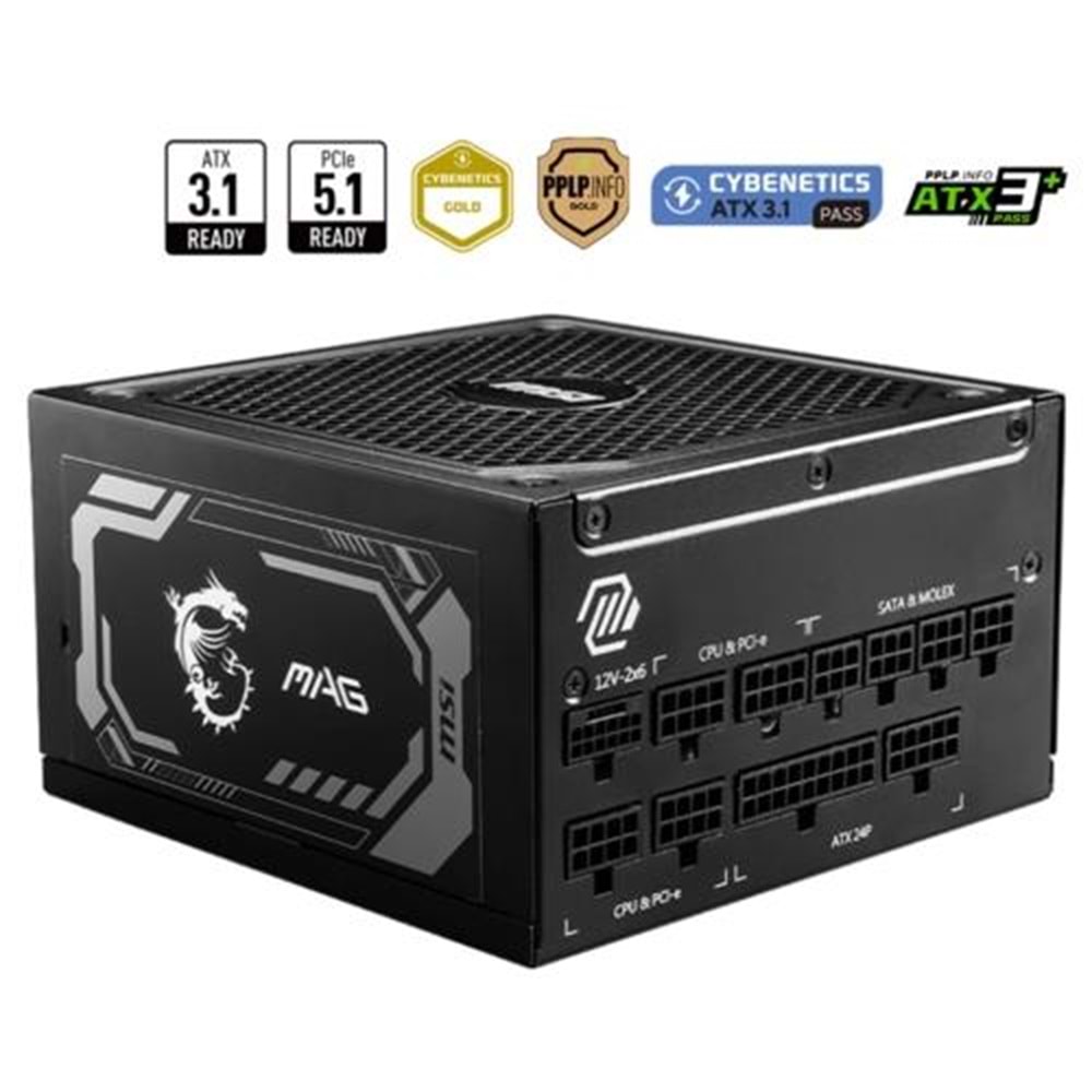 Power Supply Msi Mpg A1000Gl Pcıe5 1000W 80+ Gold Full Modular
