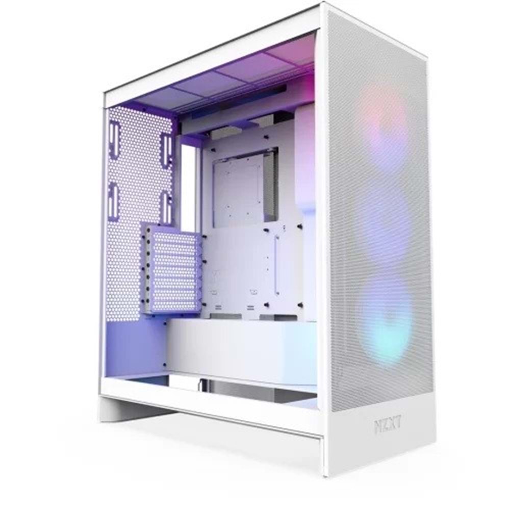 Kasa Nzxt H7 Flow(2024) White RGB Tempered Glass USB 3.2 Atx Mid Tower