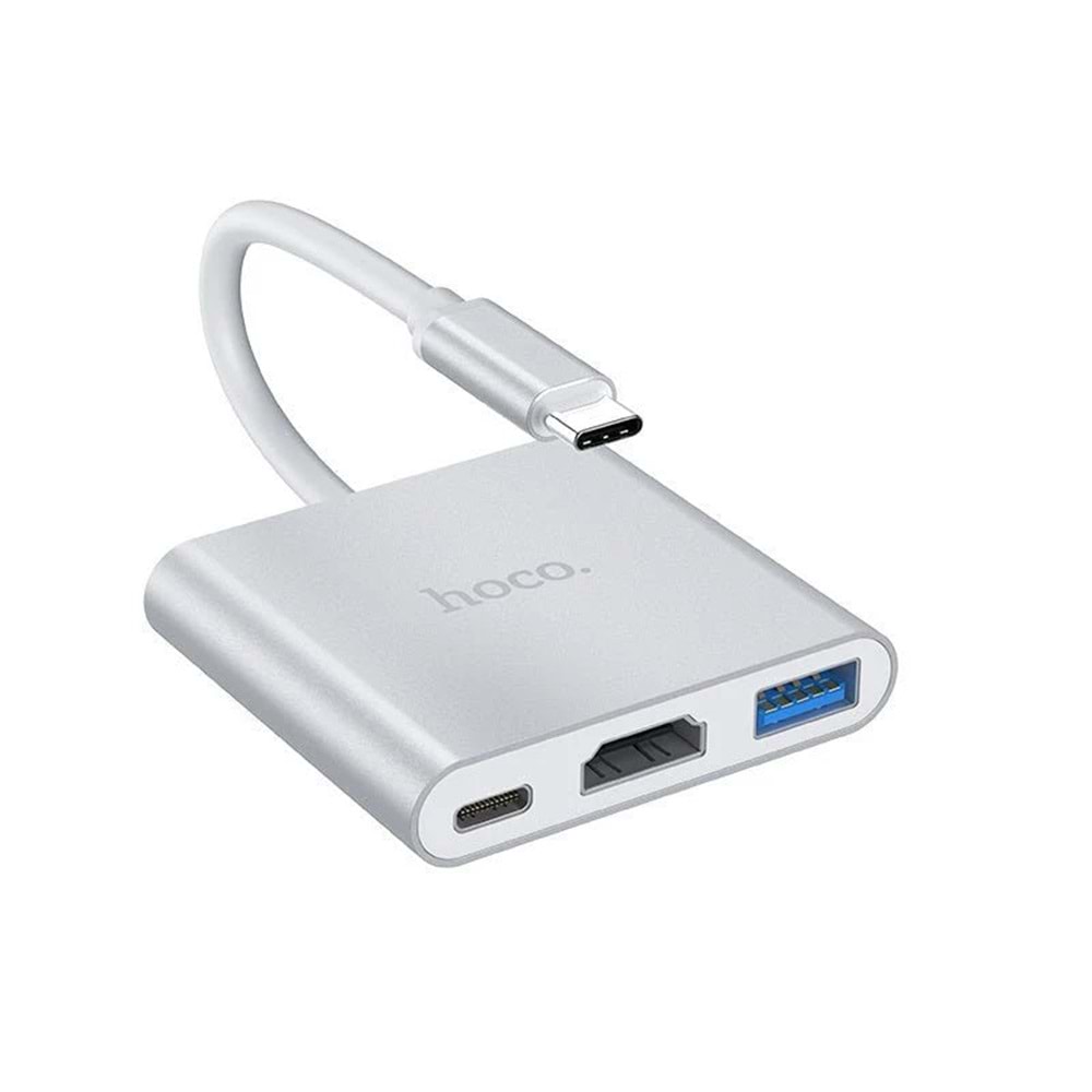 Adaptör Hoco HB14 Type-c to Usb Hdmi Type-C