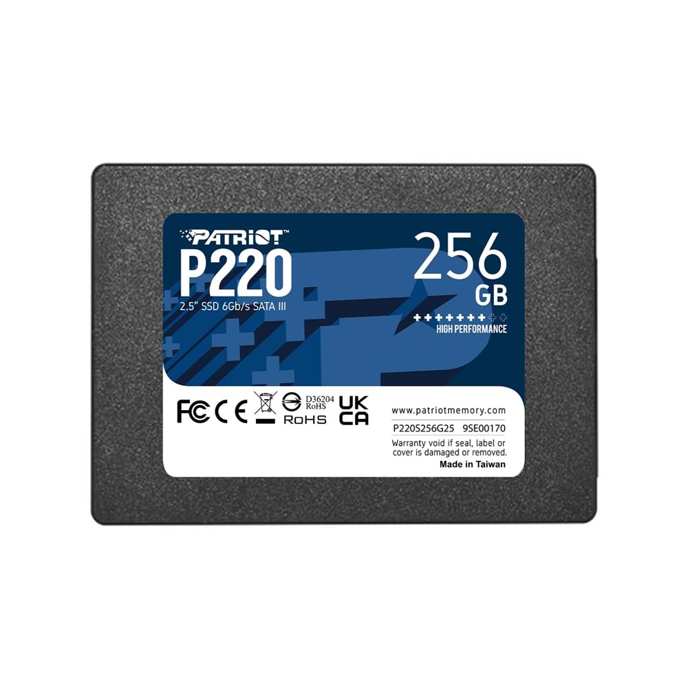 Ssd Patriot P220 256GB 550/490MB/s 2.5¨ Sata3