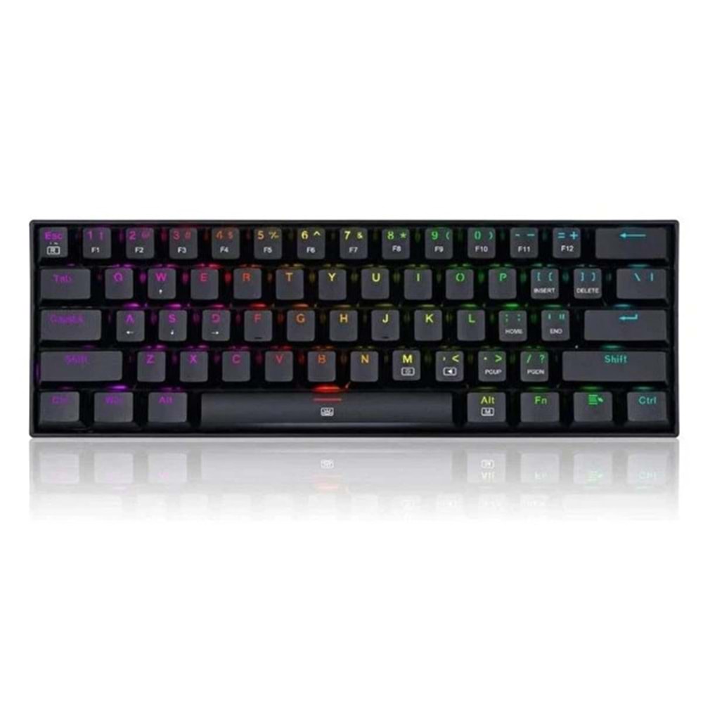 Redragon K630 Rgb Dragonborn Blue Switch %60 Siyah Q Tr Layout