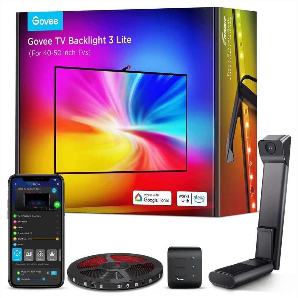 Govee Envisual T3 Lite TV Arkası Led Şerit Renk Ambiyans Aydınlatma H6