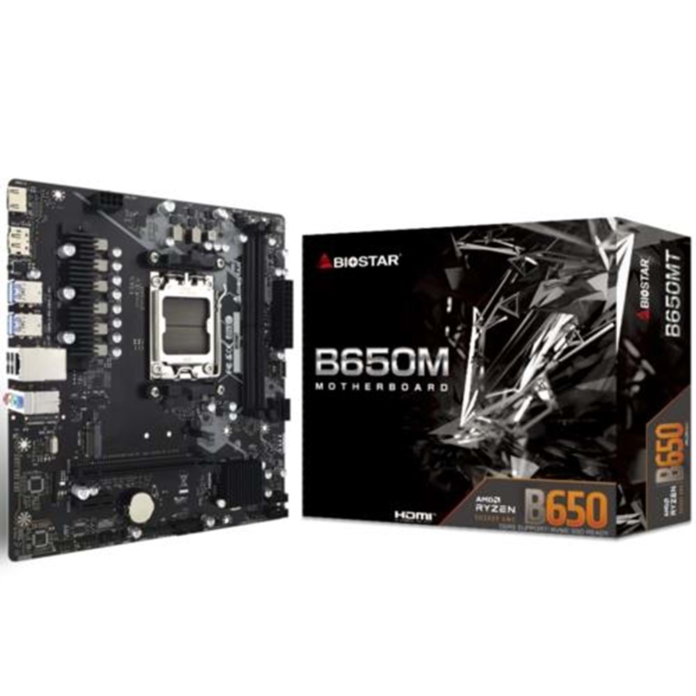 Anakart Biostar B650MT AMD AM5 DDR5 6000 HDMI DP M2 mATX
