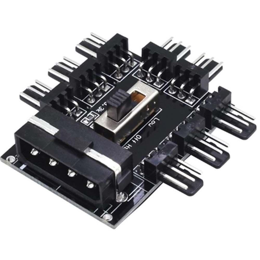 FAN ÇOKLAYICI 8 PORT Y PWM SPLITTER 3 PIN IDE POWER ÇOKLAYICI SWITCH