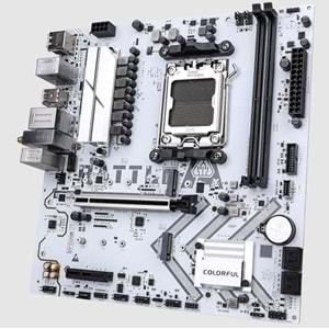 ANAKART COLORFUL BATTLE-AX A620M-GHA WHITE WiFi V14 DDR5 AM5