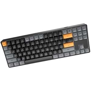 AIGO A87 Siyah Mekanik Yellow Switch Kablolu/Kablosuz Us Layout