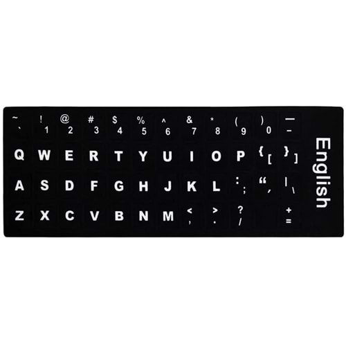 Klavye Etiketi İngilizce English Sticker