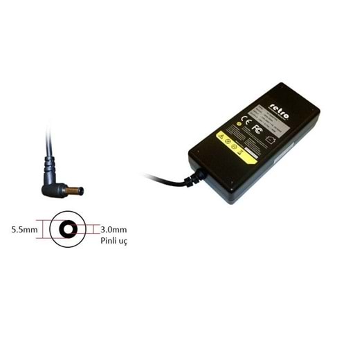 ADAPTOR DCA-SA044 19V 4.74A 90W 3.0mm x 5.0mm Pinli
