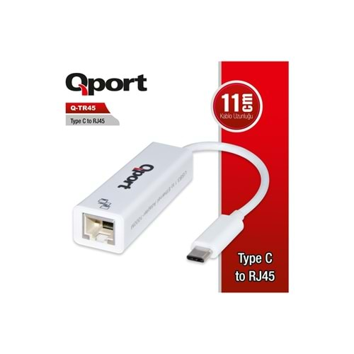 AKSESUAR QPORT Q-TR45 TYPE-C TO RJ45 CEVIRICI