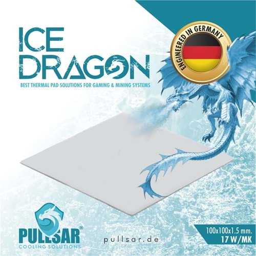 AKSESUAR ICE DRAGON THERMAL PAD 17W/MK 1.5MM KALINLIK 100X100MM