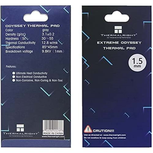 AKSESUAR THERMAL PAD THERMALRIGHT EXTREME 12.8W/MK 1.5MM - 85X45MM