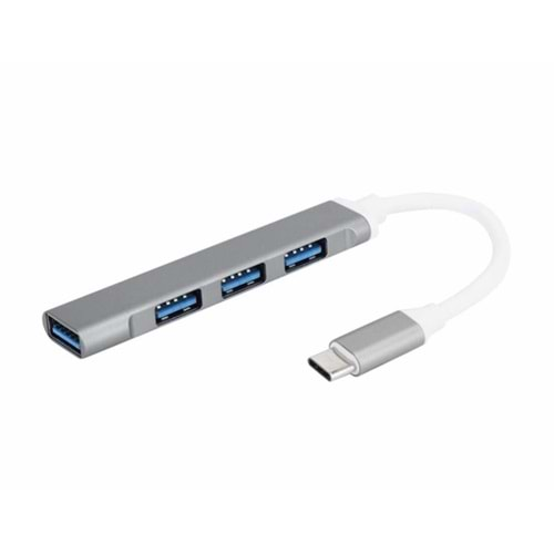 USB ÇOKLAYICI ULTRA SLIM USB TYPE-C T0 USB HUB COKLAYICI METAL 4 PORT