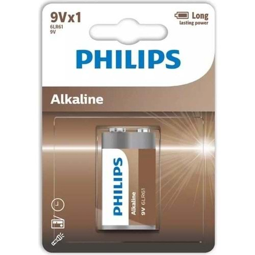 PHILIPS 6LR61A1B/10 ALKALIN 9Vx1