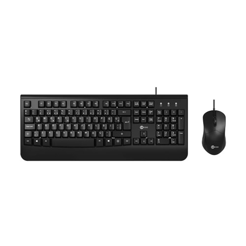 KLAVYE MOUSE SET LECOO CM105 SİYAH TR LAYOUT