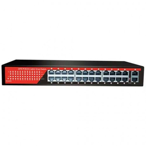 SWITCH EZCOOL EZ-24PSF 24xFE+2xGE POE (320WATT)