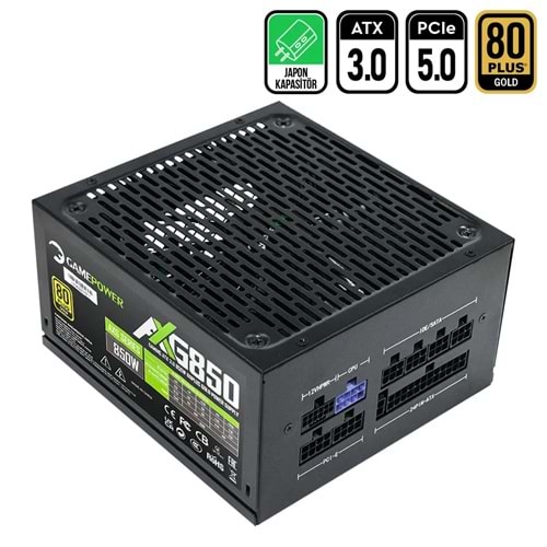 Power Supply Gamepower 850W AXG-850 (GOLD) 80+ Full Moduler