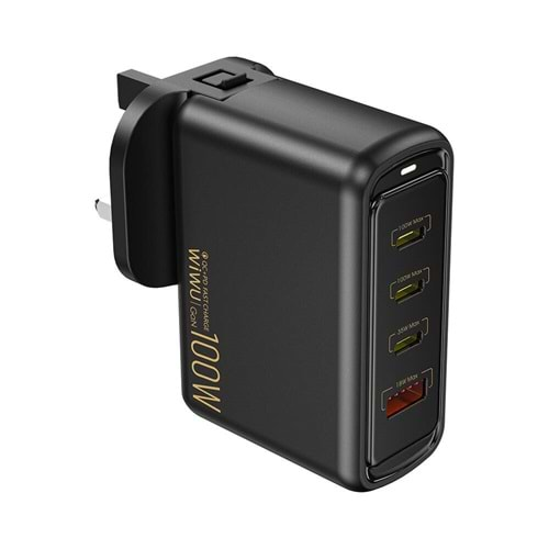 ADAPTOR WIWU WARRIOR 100W WI-U022W GaN FAST CHARGER