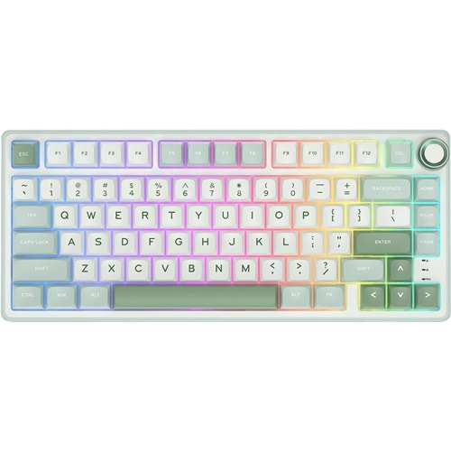 KLAVYE ROYAL KLUDGE R75 SKY CYAN SILVER SWITCH US LAYOUT