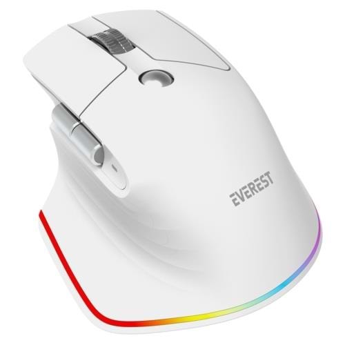 Everest SMW-178 Handy 2in1 Bluetooth+ 2.4Ghz 4000 DPI RGB Mouse Beyaz
