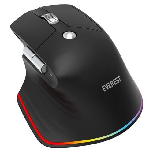 Everest SMW-178 Handy 2in1 Bluetooth+ 2.4Ghz 4000 DPI RGB Mouse Siyah