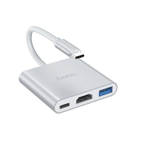 Adaptör Hoco HB14 Type-c to Usb Hdmi Type-C