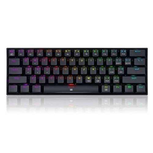 Redragon K630 Rgb Dragonborn Blue Switch %60 Siyah Q Tr Layout
