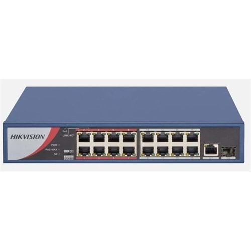 Hikvision Ds-3E0318P-E/M 16Fex1Ge+1Ge/Sfp 130W Poe Switch