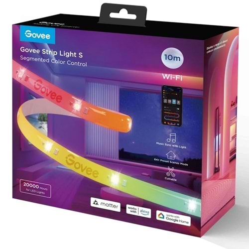 Govee H612C RGBICW Koruyucu Kaplamalı LED Şerit 10mt