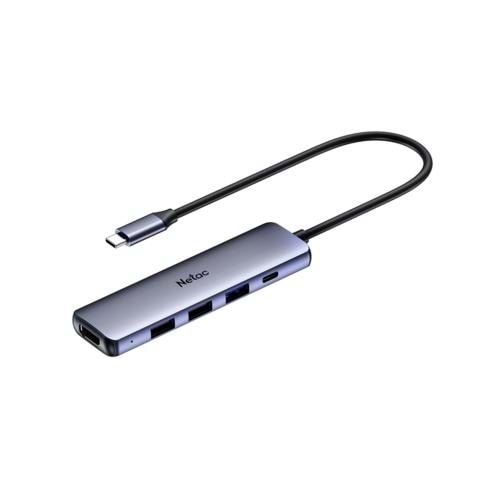 Netac WF13 5-in-1 Type-C NT08WF13-30GR Type-C to USB3.0+USB2.0*2+100W