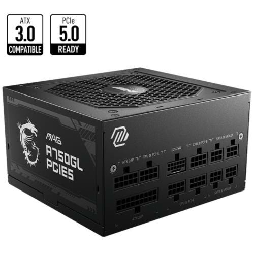 Power Supply Msi Mag A750Gl Pcıe5 Atx 3.0 750W 80+ Siyah Gold Full Mod