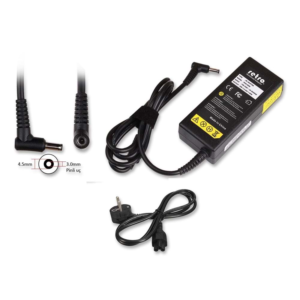 ADAPTOR DCA-AS08 19V 6.32A 120W ORTASI PINLI 4.5mm\3.0mm