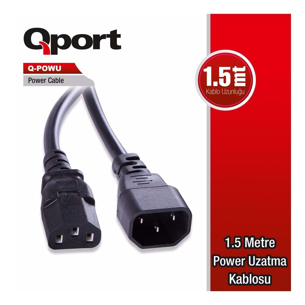 KABLO QPORT Q-POWU 1.5MT POWER UZATMA