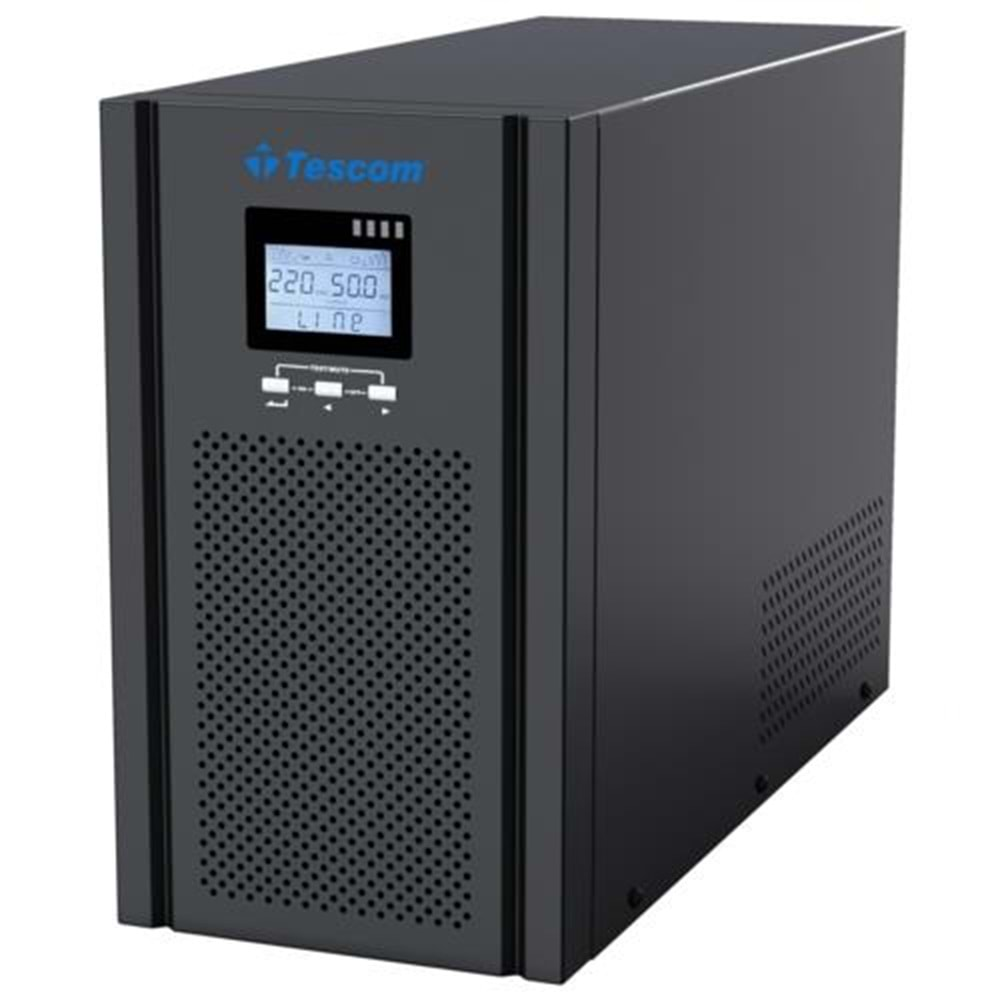 UPS TESCOM TEOS+ 3KVA 1F/1F (6x7AH) 4-8dk ONLINE