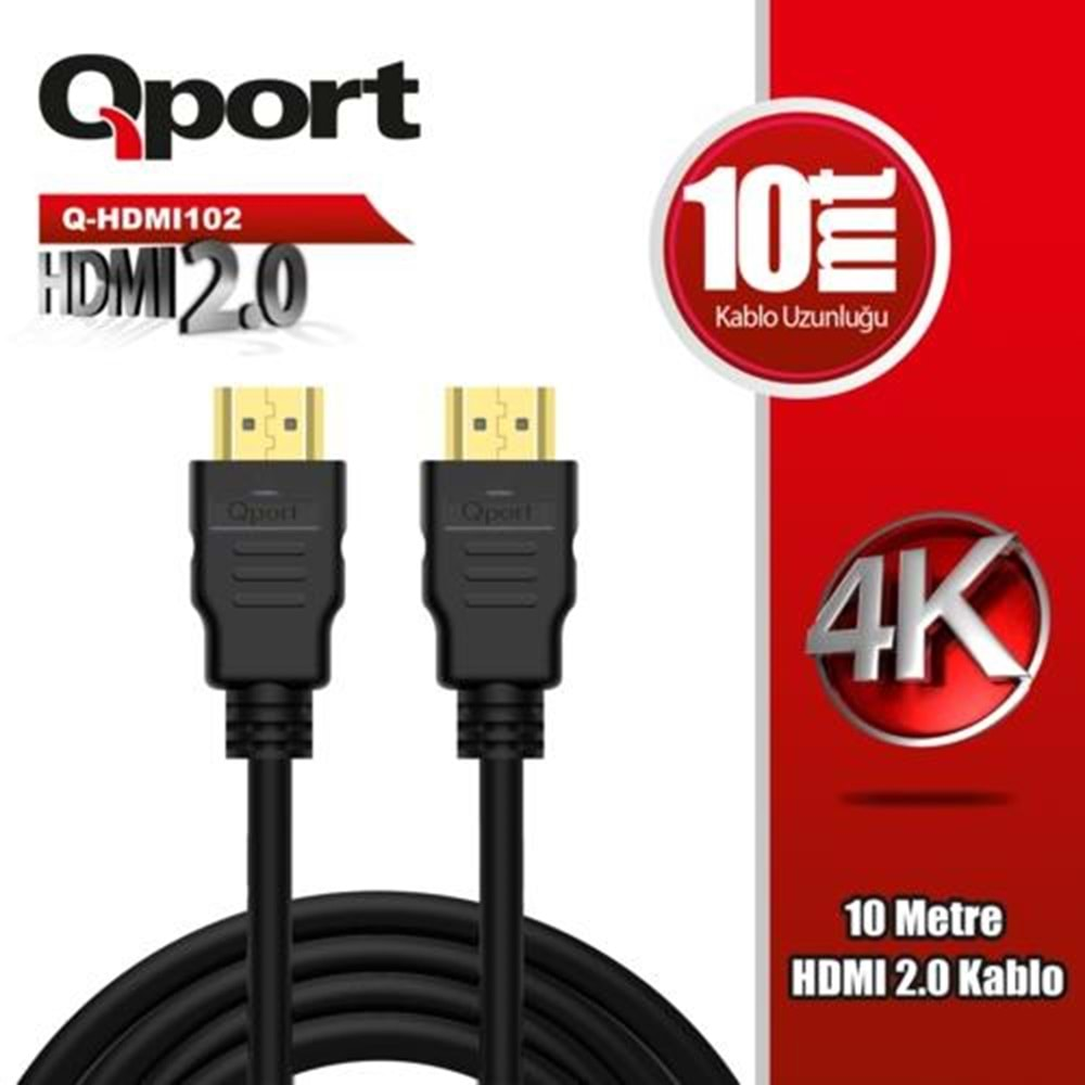 KABLO QPORT Q-HDMI102 HDMI 10MT 2.0 4K