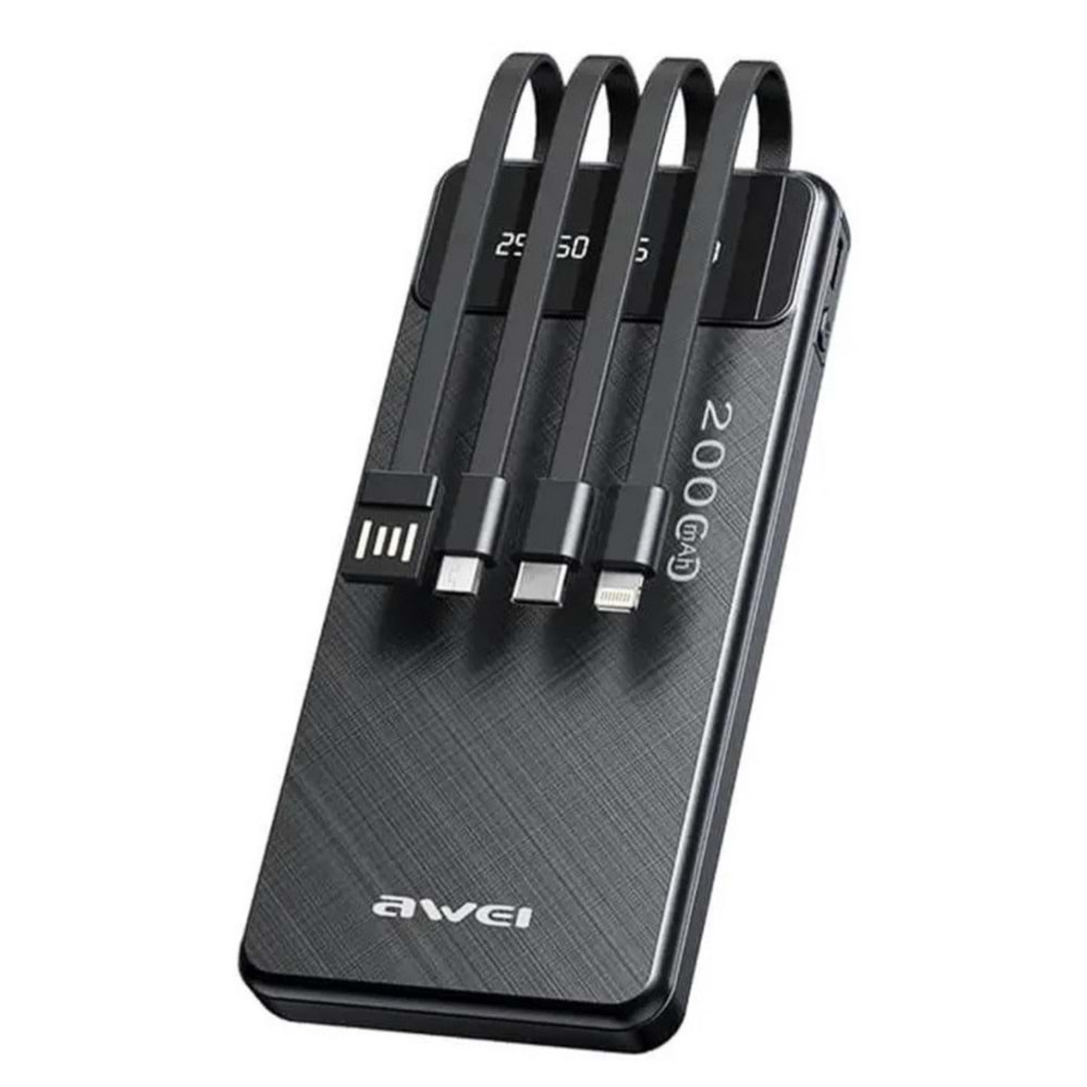 POWERBANK P132K 20000MAH SİYAH MULTIPLE OUTPUT