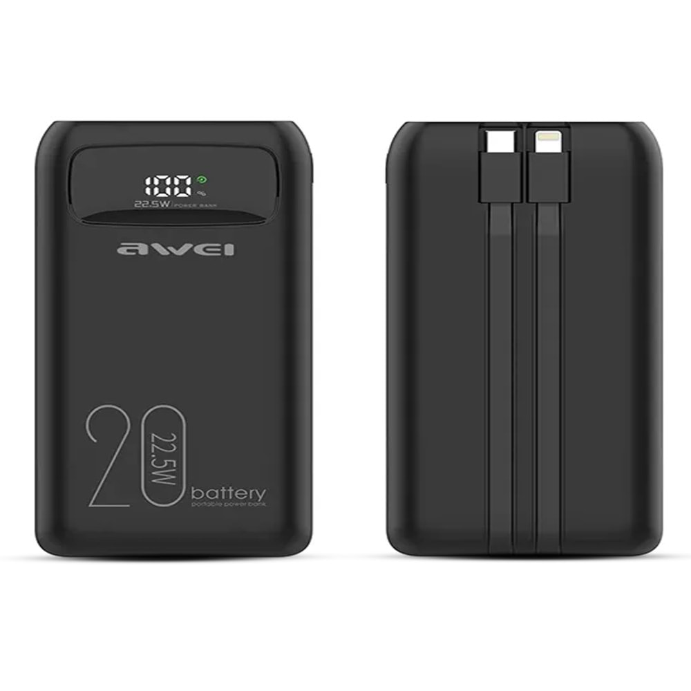 POWERBANK P168K 10000MAH SİYAH MULTIPLE OUTPUT 22.5W