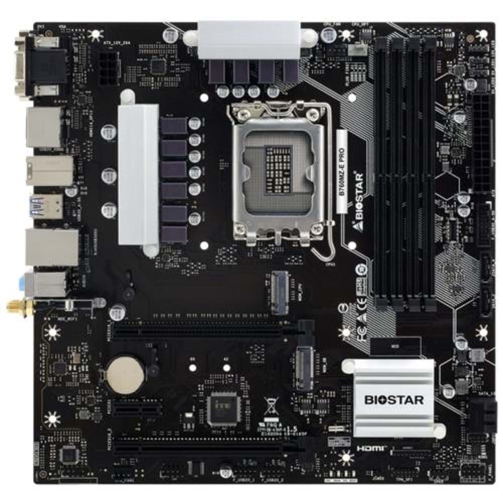 ANAKART BIOSTAR B760MZ-E PRO DDR5 6000 2xM2 DP HDMI VGA mATX 1700p