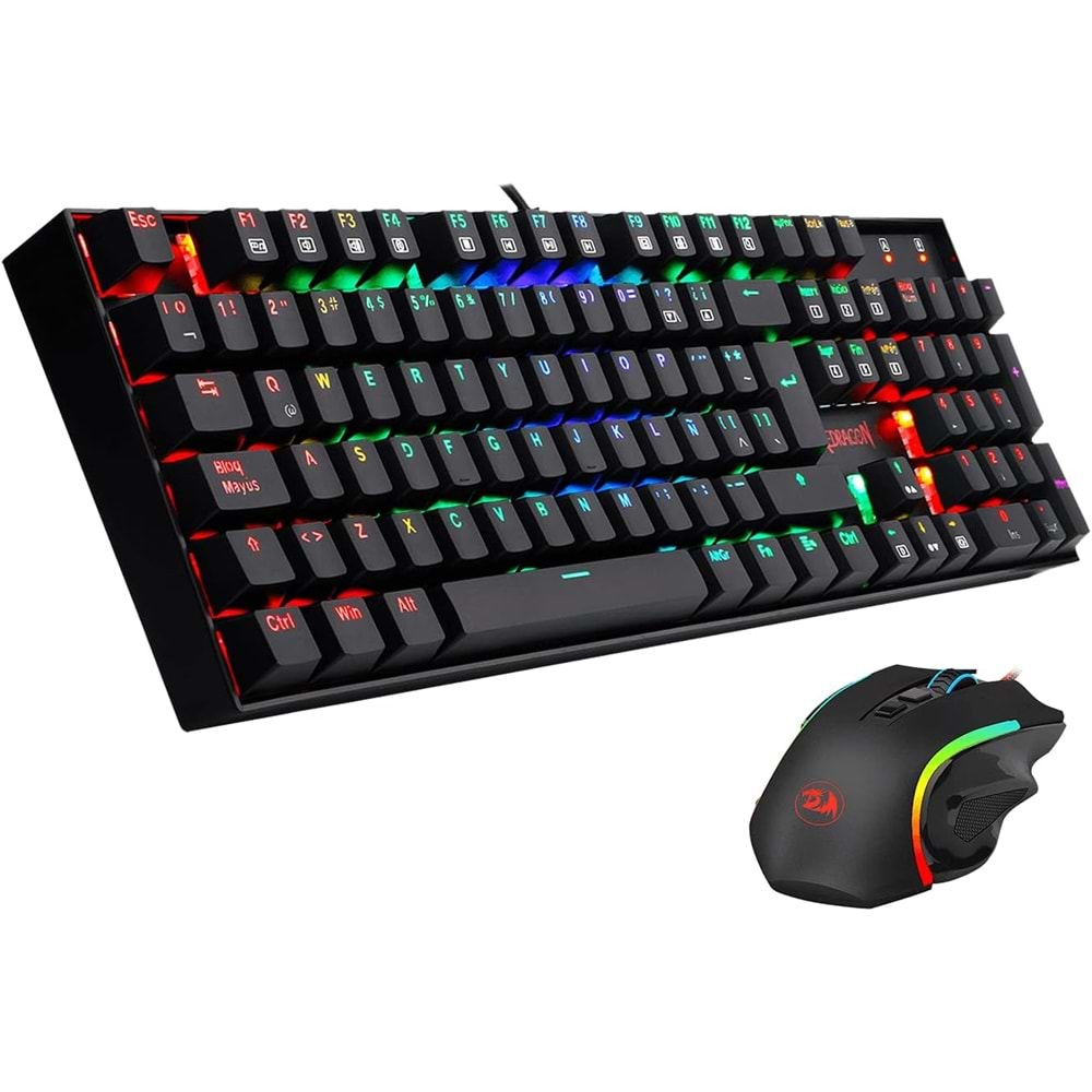 REDRAGON K551RGB-BA MECHANICAL KEYBOARD US LAYOUT M607 MOUSE COMBO