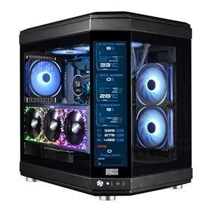 DRAGOS NORTH EVO VISION LCD Ekran 7x ARGB Fan ATX Mid Tower Panoramik