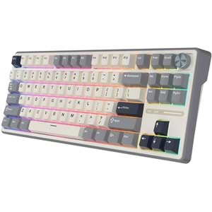 KLAVYE ROYAL KLUDGE R87 Pro HALF GREY CREAMY SWITCH US LAYOUT