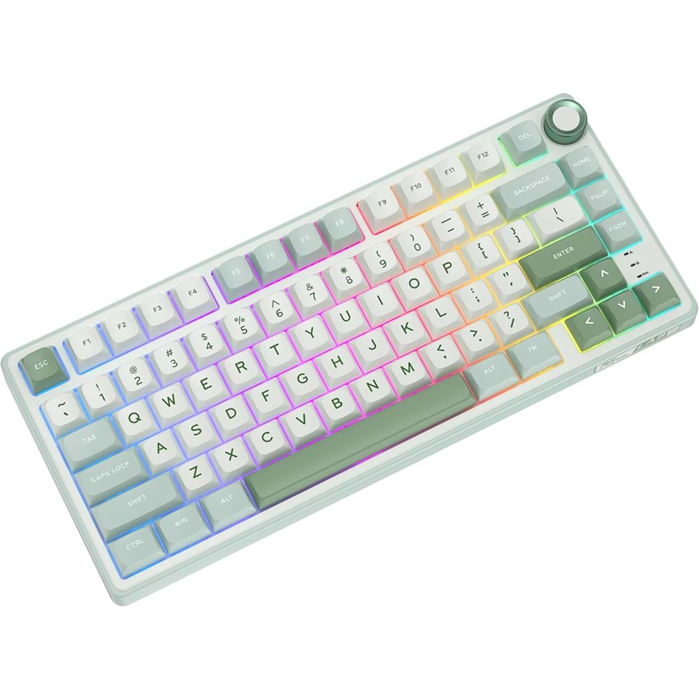 KLAVYE ROYAL KLUDGE R75 SKY CYAN SILVER SWITCH US LAYOUT