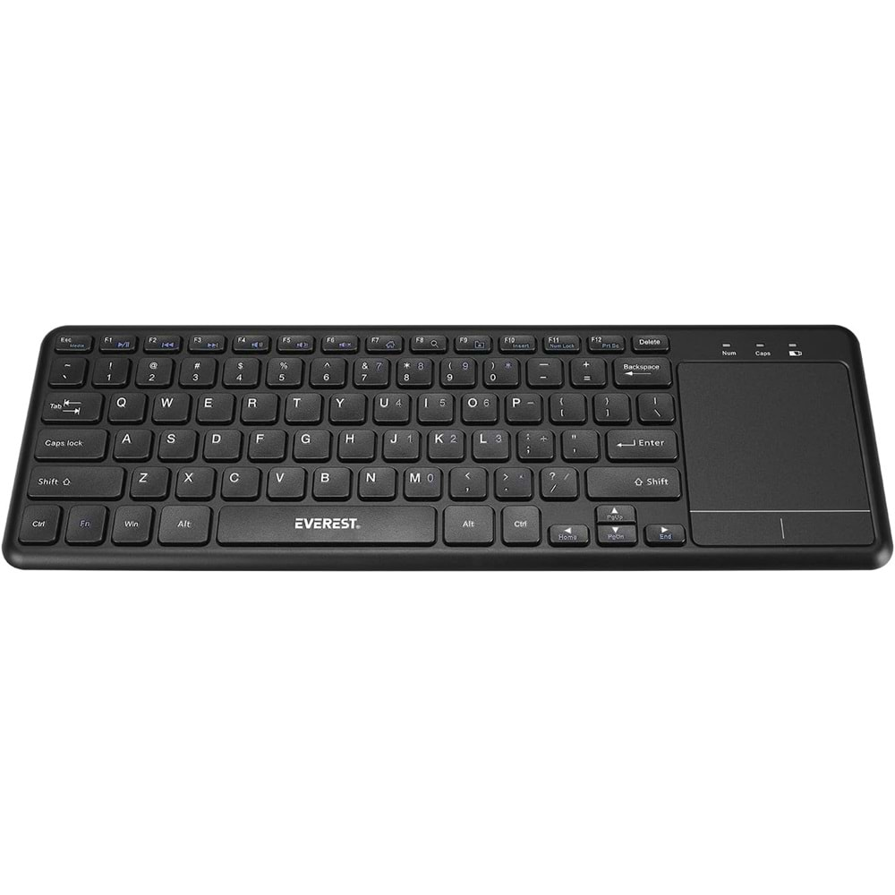 EVEREST EKW-155 Siyah TouchPad Mouse+Kablosuz Klavye US Layout