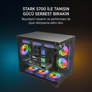 Kasa James Donkey Stark S700 3xARGB Temperli Cam 650W 80+ Bronze mATX
