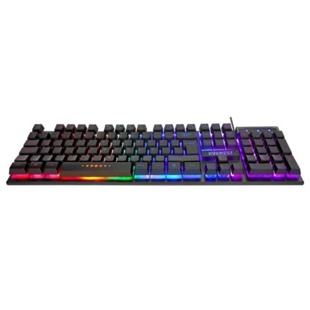 Klavye Everest KB-24 Siyah Rainbow Q Membrane